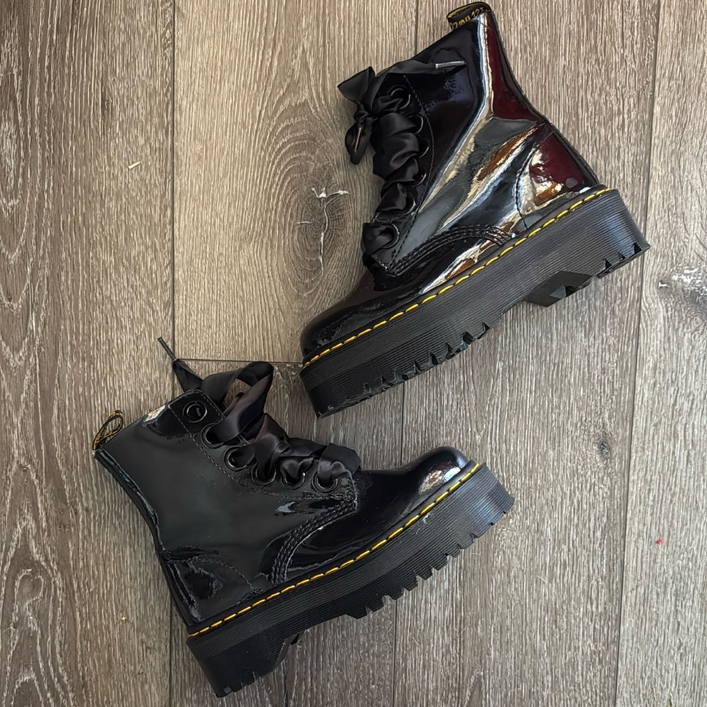 Dr. Martens Glossy Black Lace-Up Boots
